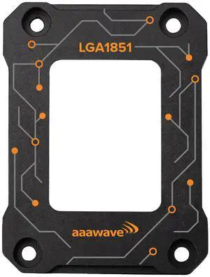 AAAwave LGA1851 CPU Contact Frame, Anti-Bending Fixing Bracket for Intel 15th Gen & Core Ultra Series 200 CPUs, Optimized Contact Pressure, Easy Installation, All Aluminum Alloy Frame - Black