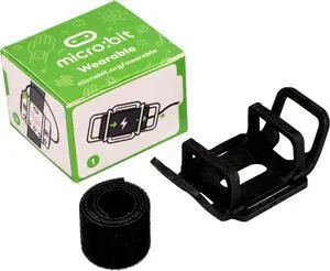 Micro:bit MEFWSV1 Wearable Single Flexible holder design holds the micro:bit and a battery holder