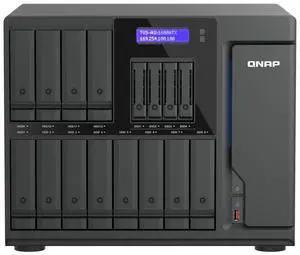 QNAP 16-Bay QuTS hero NAS - Intel Core Ultra 9 285 - 48GB DDR5 - 12x 3.5" SATA 6Gbs + 2x U.2 NVMe PCIe Gen4 x2 slots (TVS-AIH1688ATX-U9-48G-US)