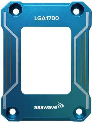 AAAwave LGA1700 CPU Contact Frame, Anti-Bending Fixing Bracket for Intel 12th/13th/14th Gen, Even Pressure CPU Guard, Aluminum Alloy Blue Contact Frame with Screwdriver - Blue