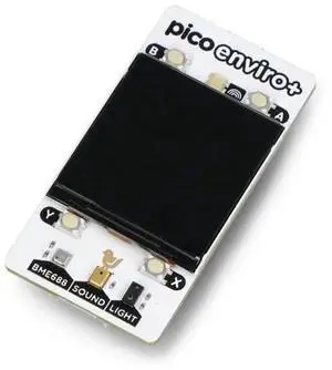 Pimoroni PIM635 Enviro+ Pack add-on for Raspberry Pi Pico and Pico W. It has a built-in colour 1.54" LCD screen Pimoroni PIM635 Enviro+ Pack add-on for Raspberry Pi Pico and Pico W. It has a built-in colour 1.54" LCD screen