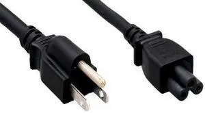 Kentek 3 Feet Ft US AC Power Cord Three Prongs 3 Prong NEMA5-15P/IEC320 C5 18 AWG 10A 125V Black for Notebook Laptop portable projectors LG LCD TV