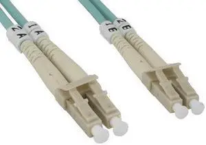 Kentek 8 Meter 8M Fiber optic cable LC to LC LC/LC 10GB 40GB 100GB OM4 2.0mm OD Multi-mode Duplex 50/125 aqua fiber patch cord ethernet