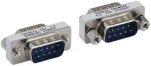 Kentek Mini DB9 9 Pin Male to Male M/M Serial/AT Modem Mini Adapter Gender Changer Coupler RS-232 Straight Through Peripheral