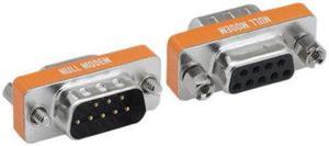 Kentek Mini DB9 Male to Female MF SerialAT Null Modem Mini Adapter Gender Changer Coupler RS232 Crossover Data Transfer