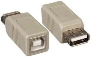 Kentek USB 2.0 Type A Female to Type B Female F/F Converter Extender Gender Changer Adapter Coupler For Printer Scanner Modem PC Computer Laptop