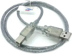 Kentek 3 Feet FT USB Cable Cord For FOCUSRITE SCARLETT SOLO 18i8 2i4 2i2 6i6 MK2 Audio Interface Clear