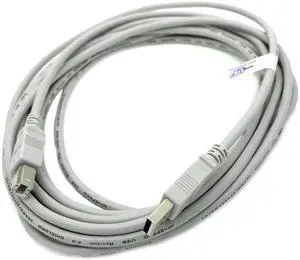 Kentek 15 Feet FT USB Cable Cord For HP ENVY Printer 4510 4512 4522 5661 6255 7155 7643 7855 Beige