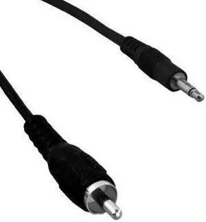Kentek 12 Feet FT 3.5mm AUX auxiliary male to Mono RCA male M/M cable cord stereo audio for PC MAC iPod iPhone MP3 car monitor