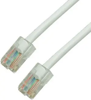 GRANDMAX CAT5e / 100FT/ WHITE / RJ45, 350MHz, UTP Ethernet Network Patch Cable/NO BOOTS