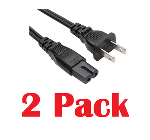 thumbnail image 2 of KNTK 1ft Non-Polarized Power Cord – NEMA1-15P To IEC60320 C7 – 18AWG, 10A 125V 2 of 3
