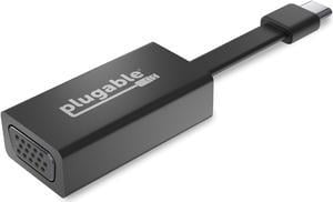 Plugable USB C to VGA Adapter, Thunderbolt 3 to VGA Adapter Compatible with Macbook Pro, Windows, Chromebooks, 2018 iPad Pro, Dell XPS, and more (Supports resolutions up to 1920x1200 @ 60Hz)