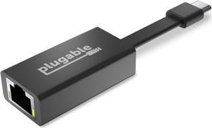 Plugable USB C to Ethernet Adapter Driverless Fast and Reliable Gigabit Speed Thunderbolt 3 to Ethernet Adapter Compatible with Macbook Pro Windows macOS iPhone 15 and ChromeOS