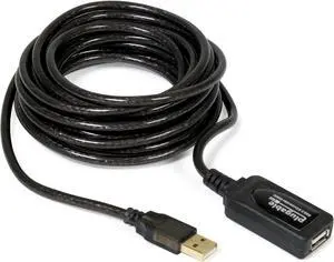 Plugable 5 Meter (16 Foot) USB 2.0 Active Extension Cable Type A Male to A Female