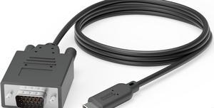 Plugable USB C to VGA Cable - Connect Your USB-C or Thunderbolt 3 Laptop to VGA Displays up to 1920x1080@60Hz (Compatible with 20182019 MacBook Pros, Dell XPS 13 and 15, Surface Book 2), 6 Feet, 1.8m