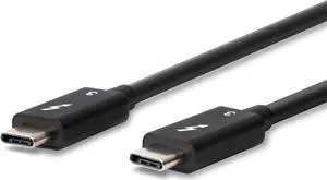Plugable Thunderbolt 3 Cable 40Gbps Supports 100W (20V, 5A) Charging, 2.6ft / 0.8m USB C Compatible [Thunderbolt 3 Certified] - Driverless
