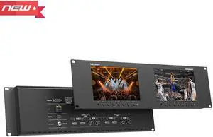 LILLIPUT Dual Rackmount Monito 7" RM-7029S 3-RU Rackmount Monitor with 3G-SDI /HDMI 2.0 Scope View Support up to 1080p 60Hz SDI and 2160p 60Hz HDMI Video
