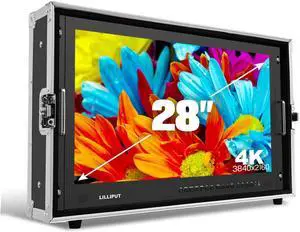 LILLIPUT BM280-4K 28" 4K 3840×2160 Ultra-HD resolution, 1000:1 Contrast Ratio, 25ms Response Time with Carry-on Metal case 3G-SDI, HDMI, VGA, AV input by VIVITEQ