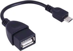 AMZER Micro USB Male to USB 2.0 Female OTG Converter Adapter Cable- Black