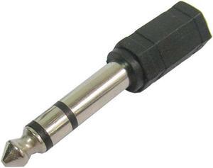 AMZER 6.35mm Male to 3.5mm Female Stereo Jack Socket Adapter - Black