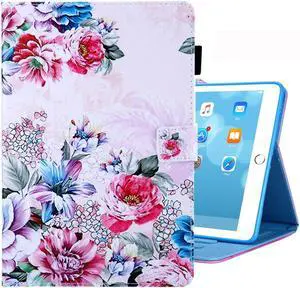 AMZER Coloured Drawing Pattern Horizontal Flip Case with Holder/ Card Slots/ Photo Frame for iPad 10.2/iPad 8th Generation 10.2 inch