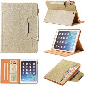 AMZER Glitter Horizontal Flip Leather Case With Holder & Card Slot/ Photo Frame/ Wallet for Apple iPad 10.2/iPad 8th Generation 10.2 inch
