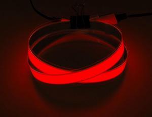 Red Electroluminescent (EL) Tape Strip - 100cm w/two connectors - OEM