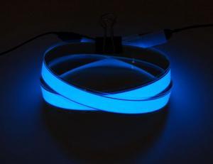 Blue Electroluminescent (EL) Tape Strip - 100cm w/two connectors - OEM