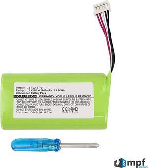 2600mAh ST-01, ST-02 Battery Replacement Compatible with Sony SRS-XB2, SRS-X3 Wireless Portable Bluetooth Speaker with Installation Tool