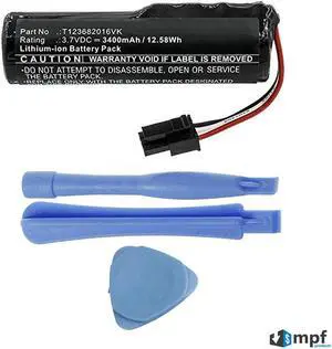 3400mAh Extended T123682016VK Battery Replacement Compatible with Logitech Ultimate Ears UE Boom 3 Wireless Waterproof Bluetooth Speaker