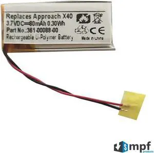 80mAh 361-00088-00 Battery Replacement Compatible with Garmin Approach X40 GPS Golf Watch, Garmin Vivosmart HR, Vivosmart HR+ Activity Tracker
