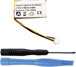 260mAh 533-000151, AHB521630PJT-04 Battery Replacement Compatible with Logitech G Pro Wireless Gaming Mouse