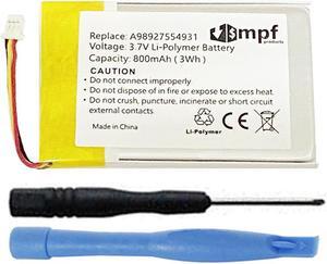 Replacement 800mAh A98927554931, A98941654402, A-1732-035-A Battery for Sony PRS-600, PRS-600/RC, PRS-600/BC Touch Edition Digital Portable E-Book Reader with Installation Tools