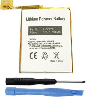 Replacement 616-0619, 616-0621 Battery for Apple iPod Touch 5 (5th Generation) A1421, A1509, 16GB, 32GB, 64GB with Installation Tools