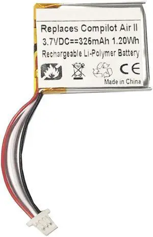 325mAh IP532328 Battery Replacement Compatible with Phonak Compilot Air II, Compilot Air 2 Clip on Bluetooth Audio Streamer