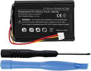 1100mAh Replacement 533-000084 Battery for Logitech Harmony Ultimate 915-000201 & Harmony Touch 915-000198 Remote Controls