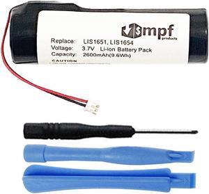 2600mAh LIS1651, LIS1654 Battery Replacement Compatible with Sony PS4 Playstation 4 Move Motion Controller Version 2 CECH-ZCM2E, CECH-ZCM2U (Micro USB Charge Port Only)