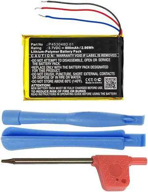 800mAh P453048D 01 Battery Replacement Compatible with JBL Clip 2 Plus, Clip 2+ Waterproof Portable Bluetooth Speaker with Installation Tools