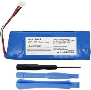 6000mAh 5542110P Battery Replacement Compatible with JBL Pulse 2 Splashproof Portable Bluetooth Speaker with Installation Tools