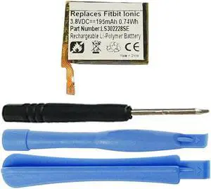 195mAh LSSP302228SE Battery Replacement Compatible with Fitbit Ionic FB503 Smart Fitness Watch