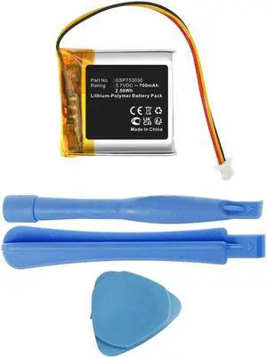 700mAh GSP753030 Battery Replacement Compatible with JBL Tune 750, JBL Tune 750BT, JBL Tune 750BTNC Wireless Over-Ear Headphones