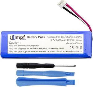 6000mAh GSP1029102R Battery Replacement Compatible with Charge 3 (2015) and JBL Charge 2+ Waterproof Bluetooth Speaker