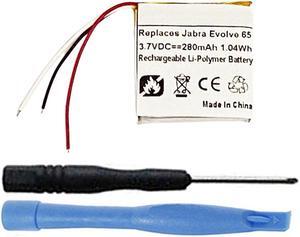 280mAh AHB472625PLT Battery Replacement Compatible with Jabra Evolve 65, Evolve 80 Wireless Headset