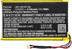 3100mAh 361-00107-00 Battery Replacement Compatible with Garmin GPSMAP 66i, Garmin inReach Explorer+, Garmin inReach SE+ Handheld Hiking GPS Satellite Communicator