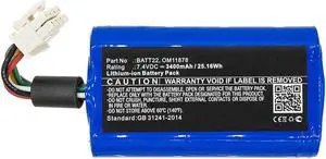 3400mAh BATT22, 901000 Battery Replacement Compatible with Welch-Allyn Connex Spot Monitor, Spot 4400 Vital Signs Device, Grason-Stadler Protocol