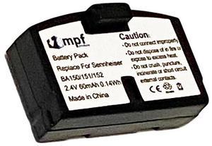 BA 150, BA 151, BA 152 Rechargeable Battery Replacement for Sennheiser IR and RF Wireless Headphones