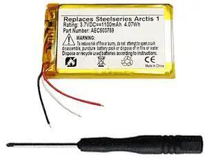AEC503759 Battery Replacement Compatible with SteelSeries Arctis 1, SteelSeries Arctis 3, SteelSeries Arctis 7 Wireless Gaming Headsets