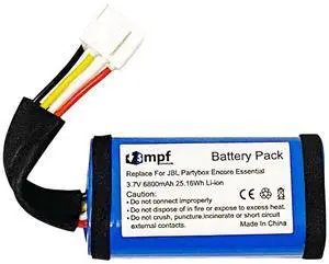 6800mAh High-Capacity Extended GSP-1S2P-F5A Battery Replacement Compatible with JBL PartyBox Encore Essential Portable Wireless Bluetooth Party Speaker