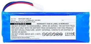 2000mAh 20S-1P Battery Replacement Compatible with Soundcast Outcast ICO410, ICO410-4n, ICO411a, ICO411a-4n Portable Outdoor Wireless Bluetooth Speaker 2000mAh 20S-1P Battery Replacement Compatible with Soundcast Outcast ICO410, ICO410-4n, ICO411a, ICO411a-4n Portable Outdoor Wireless Bluetooth Speaker