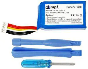 4000mAh GSP103465 Battery Replacement Compatible with JBL Link 10 Smart Portable Bluetooth Speaker with Installation Tools